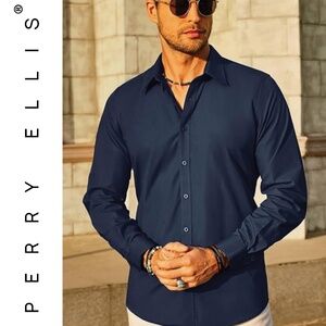 PERRY ELLIS Casual Button Down Shirt | X-Large